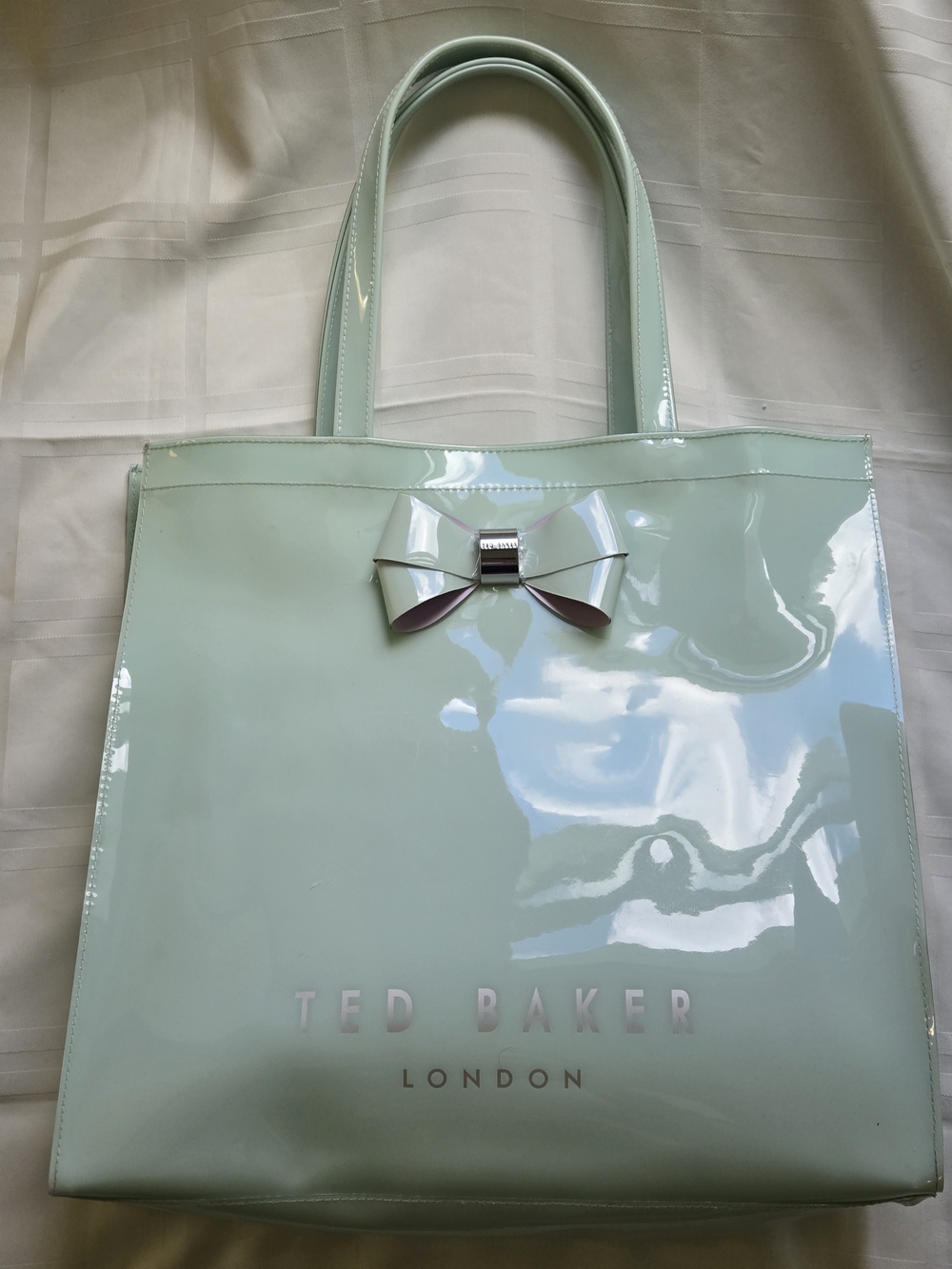 Ted Baker London Aracon Plain Bow Large Icon Tote Bag - Mint Green